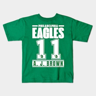 Philadelphia Eagles A. J. Brown 11 American Football Kids T-Shirt